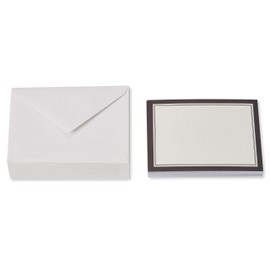 American Greetings Single Panel Blank Cards with Envelopes, White with Black Border (40-Count)