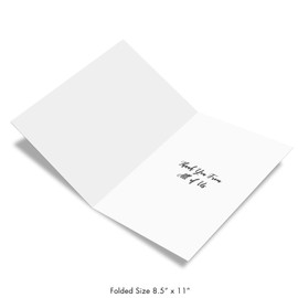 The Best Card Company - 1 Big Thank You Card from All of Us - Group Gratitude Notecard with Envelope - Blooming Driftwood J6108CTYG-US