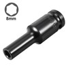 Sourcingmap 2 Pcs 1/2-Inch Drive by 8mm Deep Impact Socket,