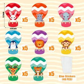 Partywind 40 Pieces Classroom Bulletin Board Decorations, Classroom Cutouts for Kids Name Tags/Birthday Wall Decor/Crafts, Back to School Party Supplies for Kindergarten Elementary Preschool