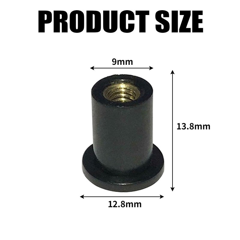 JNNJ Pack of 20 Motorcycle Windscreen Nuts, M5 Rubber Well-Nuts,
