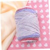 Tofficu 1Roll Rainbow Knitting Yarn for Crochet DIY Crafts Soft