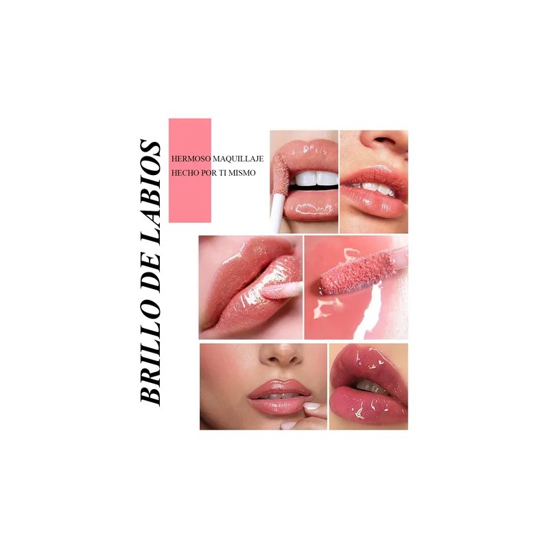 Juego De Brillo De Labios Con Brillo De Agua De