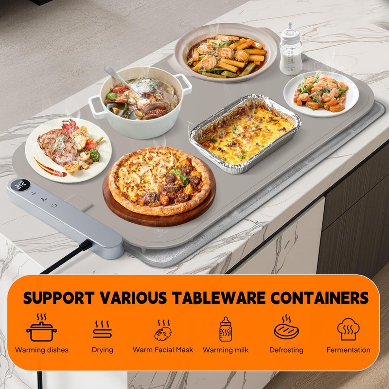 Homelove Warming Mat for Food - Electric Warming Tray with