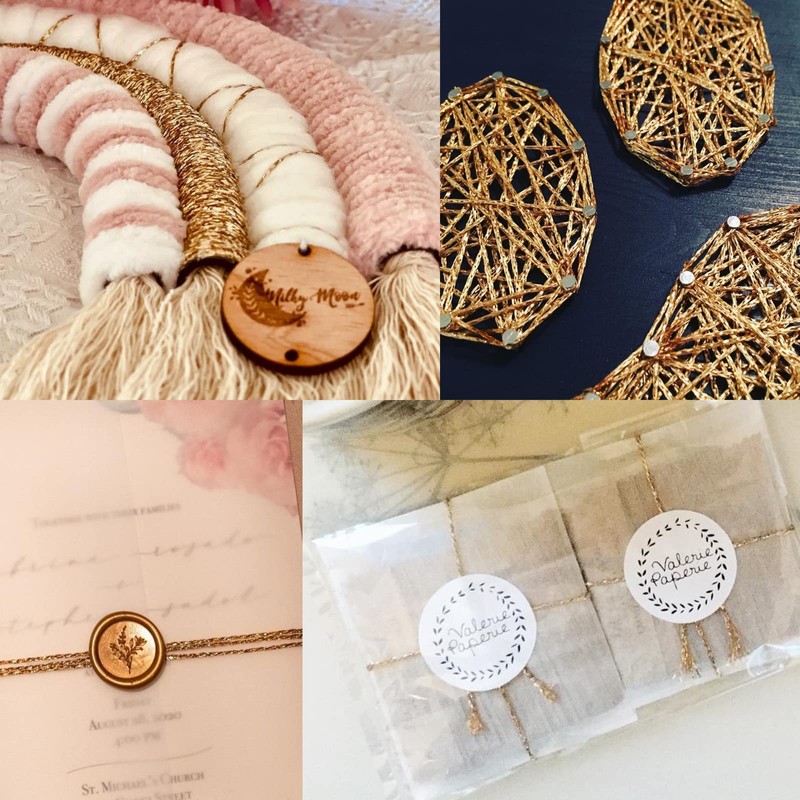 G2PLUS 100M Rosegold Thread String Twine, 1.5mm Polyester String Cord,