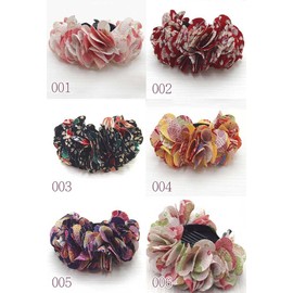 Little Moon 005 Tail Clip Onohana, Japanese Pattern Clip Pony Rubber Hide Hair Accessories, Specialty Store