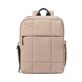 CLUCI Quilted Travel Backpack for Women Puffy Gym Bag Lightweight Carry on Backpack for Airplanes - Color: Pale Camel