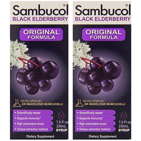 Sambucol Original Liquid Black Elderberry 7.8 fl.oz (Pack of 2)