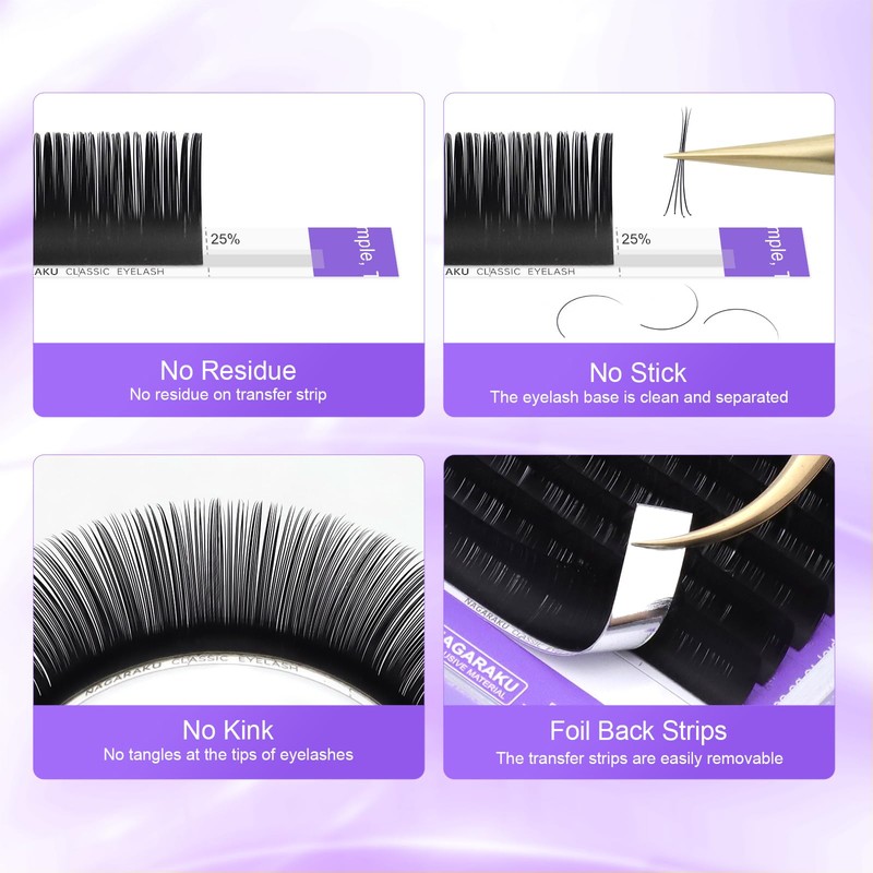 NAGARAKU Individual Eyelashes, Individual Eyelash Extensions, Permanent Volume Eyelashes, Eyelash