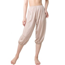 Jaconne 2775 Petticoat Pants with Elastic Hem for Convenient Toilet (2775 inches (70 cm) Length, cinnamon beige