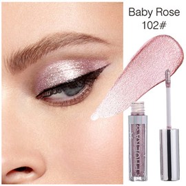 Cascaba 12 colores de larga duración, resistente al agua, brillo brillante, sombra de ojos líquida, pigmentos metálicos, maquillaje de metales, brillo para ojos, delineadores de ojos, sombra de ojos brillante, set de regalo