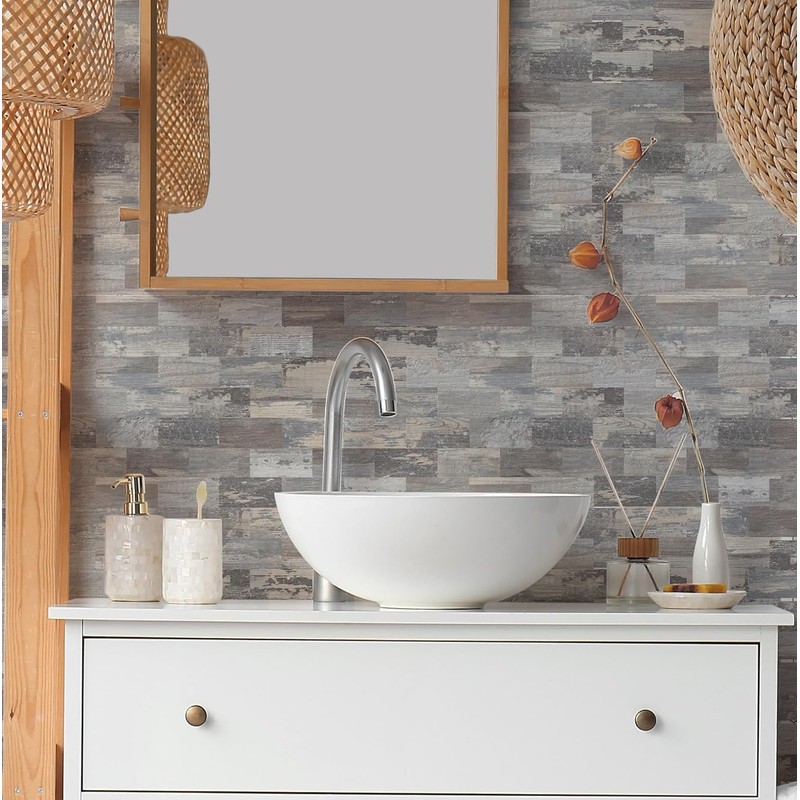 OYASIMI Fliesenrückwand zum Abziehen und Aufkleben, 34,9 x 29,9 cm,