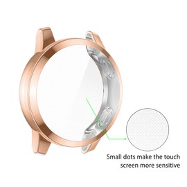 WUWOCJ Screen Protector Cases Compatible with Garmin Vivoactive 4S/Venu 2S 40mm,All-Around Soft TPU Protective Case Bumper Frame Cover (Rose)