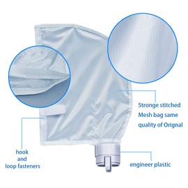 Paquete de 2 bolsas de limpieza de piscinas multiusos de repuesto para Polaris 360 380 limpiador de piscinas (cierre de velcro)