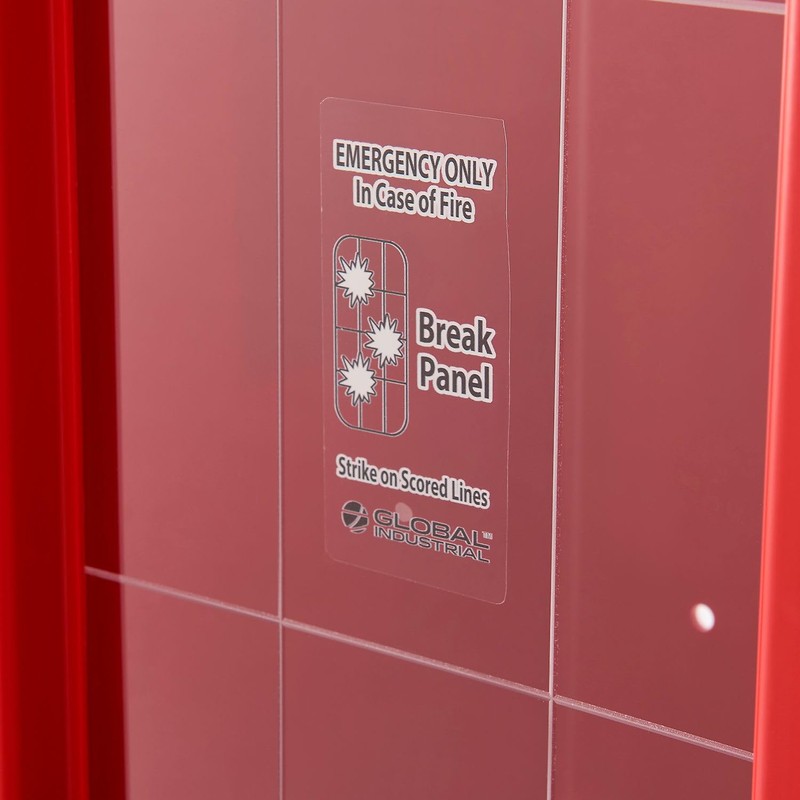 Global Industrial Fire Extinguisher Cabinet, Plastic, Fits 20 lbs., Red