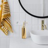 BGL Round Gold Standing Soap Dispenser, Shampoo Dispenser for Bathroom,