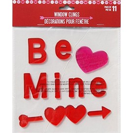 Dolgencorp Holiday Valentine's Day ''Be Mine'' Gel Window Clings - 11 Piece