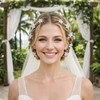 10Pcs Blue Flower Hair Pins,Rhinestone U-Shaped Bridal Hair Accessories