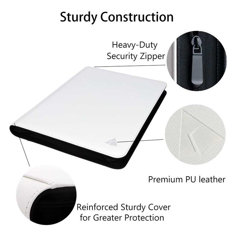 Rieton 16 Pocket 1000+ Pockets Card Binder, Large Ringless Side