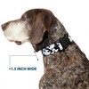 Buckle-Down Plastic Clip Collar - Ghosts Scattered Black/White - 1"