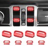 DIAMOOKY 4PCS Upgraded Window Switch Button Cover Compatible with Jeep