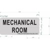 BUILDINGSIGNS.COM MECHANICAL ROOM SIGN (BRUSHED ALUMINUM,3x8)-