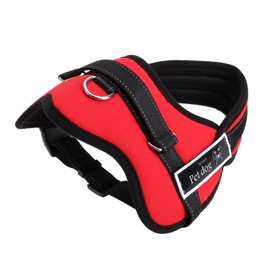 Gankarii No-Pull Padded Adjustable Dog Training Walking Harness Vest, Red, Small