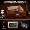 Flauno Cigar Humidor, Spanish Cedar Wood Humidor, Accurate Digital Hygrometer,