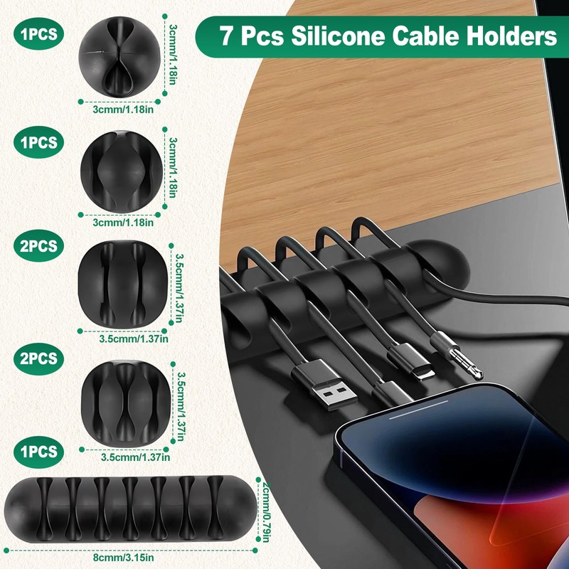 Pack of 500 Cable Management Kit, Cable Management with Cable