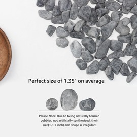 LOIOOJ Black Natural Gravel, 1-1.7 Inch Decorative Stones for Plants, Garden, and Landscaping – 20LB, Ideal for Walkways, Vases, Crafting, Home Decor, and Outdoor Landscaping