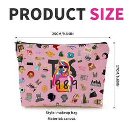 Makeup Bag – Music Lover Cosmetic Bag for Women & Girls, Portable Linen Travel Pouch, Multifunctional Organizer for Beauty Essentials, Stylish & Durable Gift for Music Enthusiasts