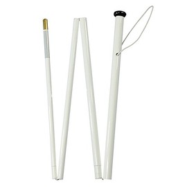 Toyotsu All-Life Light Alloy White Cane (Folding), Total Length 39.8 inches (101 cm), Weight 5.3 oz (150 g), Portable, Foldable, Aluminum, Safety Cane for Blinds, Includes Carrying Case, Fluorescent