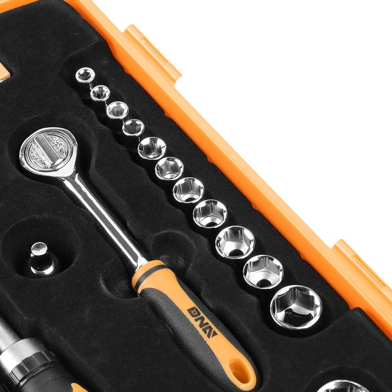DNA MOTORING Home Repair Tool Set, Magnetic Screwdriver Socket Set,