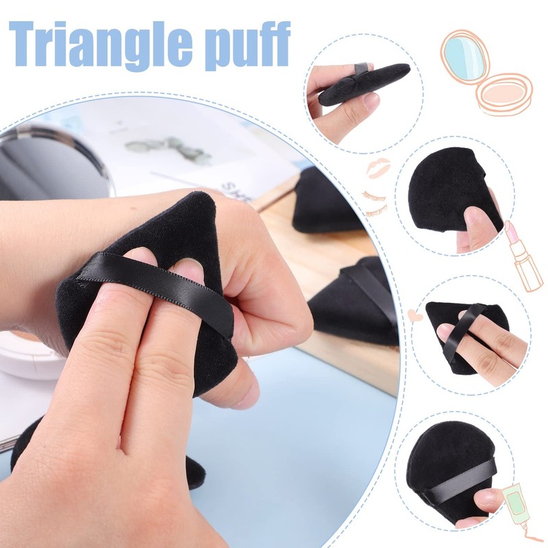 Pimoys 6 Pieces Powder Puff Face Soft Triangle for Loose