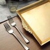 TABLECLOTHSFACTORY 2 PCS - Gold 10" Square Decorative Plastic Serving