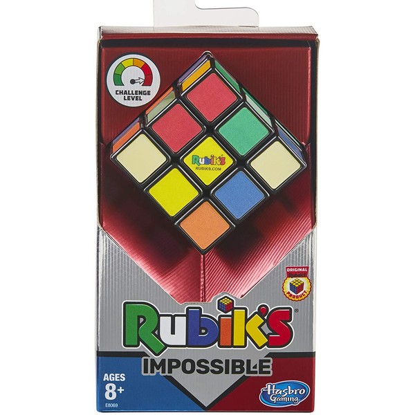 Rubik's Impossible Puzzle; Original Product; 3 x 3 Lenticular Puzzle Cube Color Change Puzzle for Kids Ages 8 and Up (E8069)