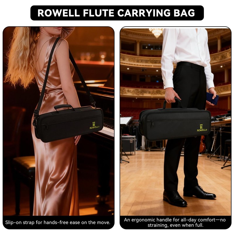 ROWELL Flute Case for 16 & 17 Hole Flutes Structured