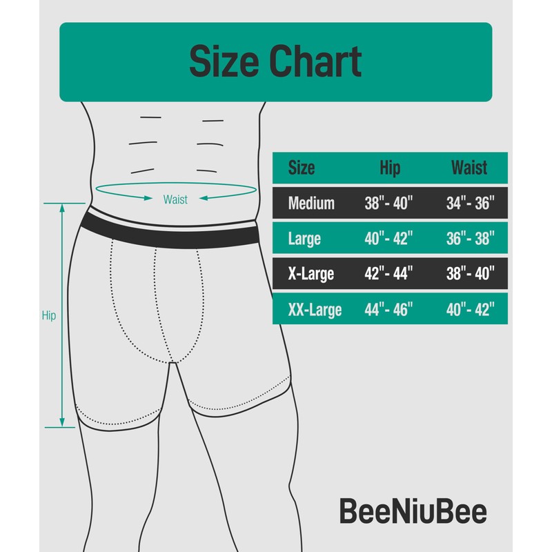 BEENIUBEE Incontinence Underwear for Men High Absorbency, Washable and Reusable