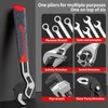 NCOALE Universal Pipe Wrench Adjustable, 2 Sizes Self Locking Wrench