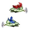 CHSYLFDC 2PCS Betta Fish Leaf Pad with Suction Cup Hammock
