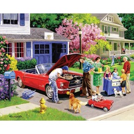 White Mountain Puzzles Ford Mustang - Ready for a Drive Puzzle (1000 Pieces)