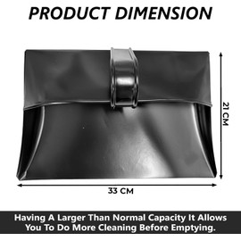 Metal Dustpan Heavy Duty Wide Industrial Design Large Black Hooded Metal Dustpan Cleaning Scoop also Suitable for Warm Waste 12 Inch / 310mm Indoor Outdoor Wide Dust Pan (DustPan)