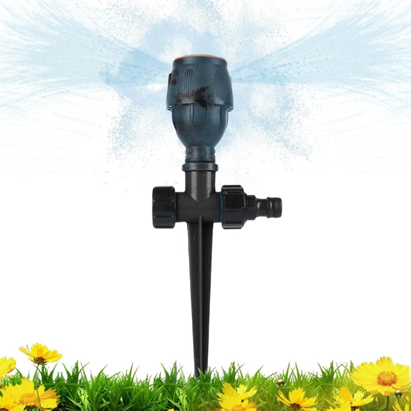 Rotating Tripod Sprinkler Impulse Sprinkler with Tripod, 360 Degree Automatic