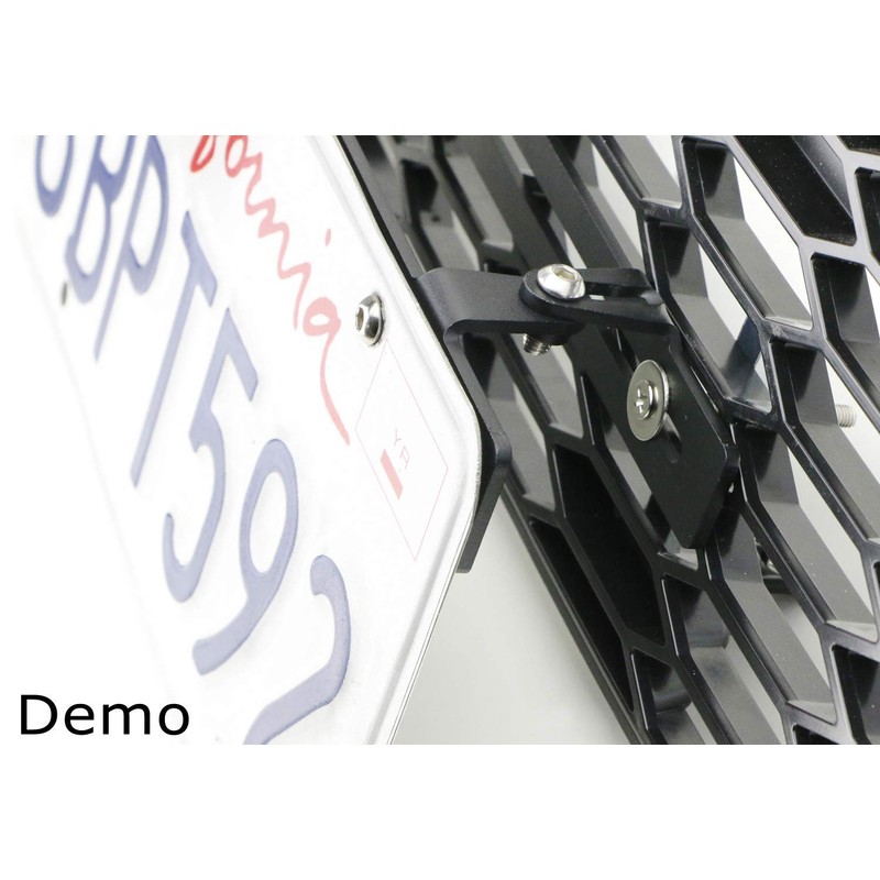 iJDMTOY Lower Grille Insert Mount License Plate Bracket Relocation Kit