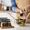AOZITA 14 Pcs Glass Spice Jars with Black lids -