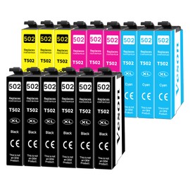 Veson 502XL Printer Cartridges Compatible with Epson 502 XL Multipack Cartridges with Epson Expression Home XP-5150 XP-5155 XP-5105 XP-5100 with Epson Workforce WF-2880 WF-2885 WF-2865 WF-2860 (Pack