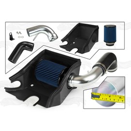 Rtunes Racing Cold Air Intake Airflow Induction Kit System with Heat Shield Kit + Filter Combo Compatible for 2013-2021 A3 / Golf/Passat EA211 Engine only (Blue)
