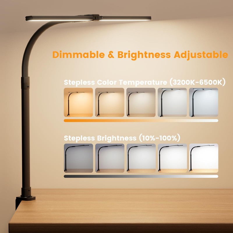 APMIEK LED Desk Lamp for Home Office, 24W Computer Desk