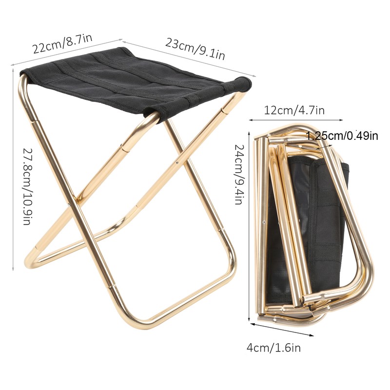 Aviation Aluminum Alloy Outdoor Portable Camping Mini Folding Stool Fishing