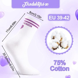 Utensilsto Pack of 6 Favourite Person Gift Socks 39-42 Funny Socks with Heart and Lettering Gift for Girlfriend, Her, Couples, Heart Man Birthday Gift Anniversary Valentine's Day Gift Ideas